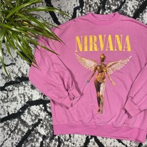Men’s Nirvana pink sweatshirt